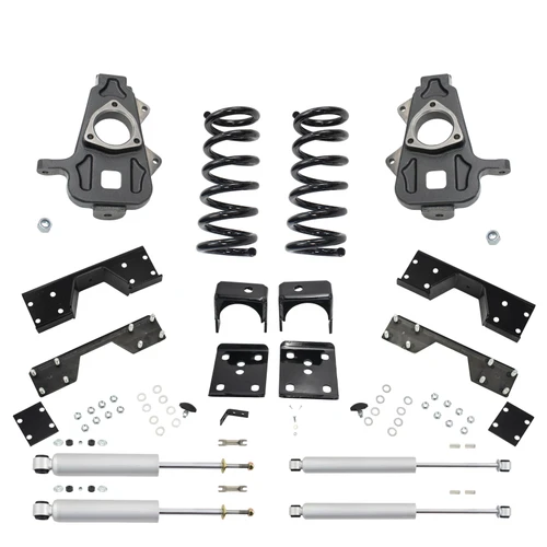 Trekline 5/6 Spindle/Coil Lowering Kit for 2002-2008 Dodge Ram 1500 2WD V6 + Shocks + C-Notch