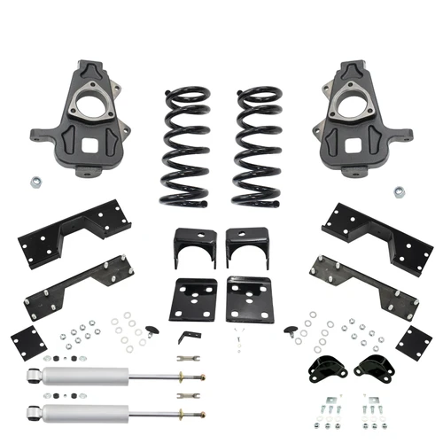 Trekline 5/6 Spindle/Coil Lowering Kit for 2002-2008 Dodge Ram 1500 2WD V8 + Shocks + C-Notch