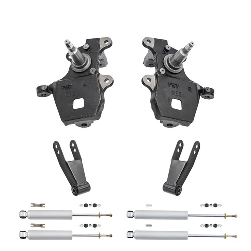 Trekline 2/2 Spindles Lowering Kit for 1997-2003 Ford F-150 2WD + Shocks