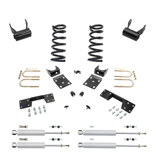 Trekline 2/5 Coils Lowering Kit for 1997-2003 Ford F-150 2WD V6 + Shocks + C-Notch