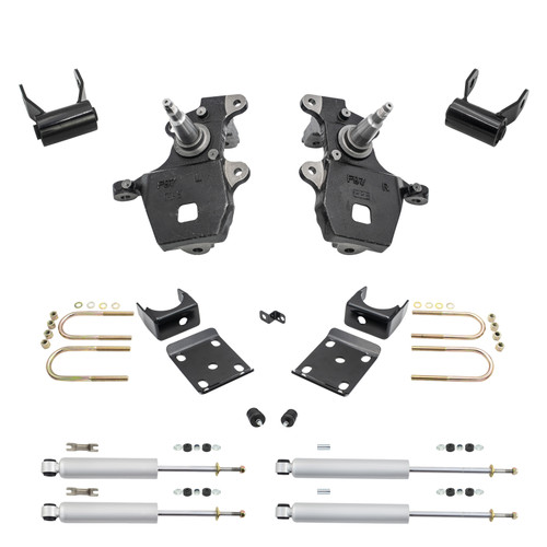 Trekline 2/5 Spindles Lowering Kit for 1997-2003 Ford F-150 2WD + Shocks
