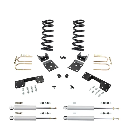 Trekline 3/6 Coils Lowering Kit for 1997-2003 Ford F-150 2WD V8 + Shocks + C-Notch