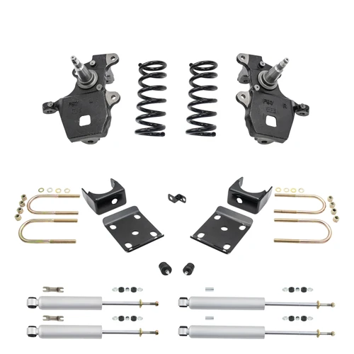 Trekline 3/6 Spindles & Coils Lowering Kit for 1997-2003 Ford F-150 2WD V6 + Shocks