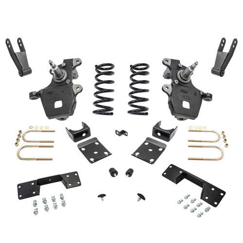 Trekline 4/7-8 Spindles & Coils Lowering Kit for 1997-2003 Ford F-150 2WD V8 + C-Notch