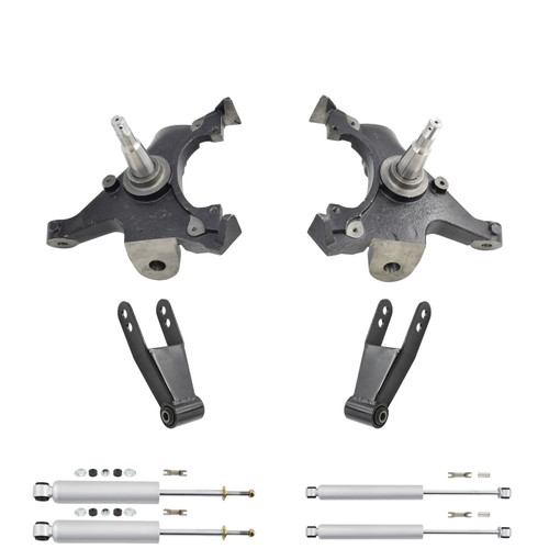 Trekline 2/1–2 Spindle Drop Kit — Tahoe 95-99 / Yukon 95-97 2-Door 2WD V8 + Shocks