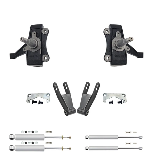 Trekline 2/1–2 NTW Spindle Drop Kit — Tahoe 95-99 / Yukon 95-97 2-Door 2WD V8 + Shocks