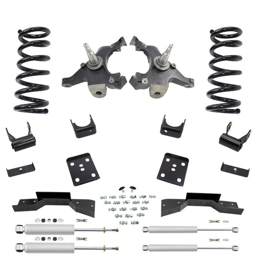 Trekline 3/5 Spindle + Coil Drop Kit — Tahoe 95-99 / Yukon 95-97 2-Door 2WD V8 + Shocks + C-Notch