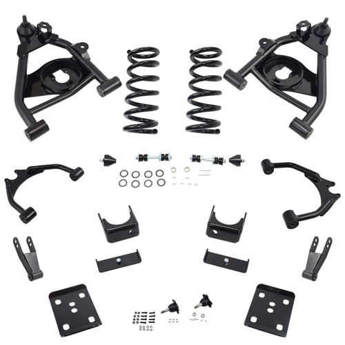 Trekline 4/7–8 Control Arm + Coil Drop Kit — Tahoe 95-99 / Yukon 95-97 2-Door 2WD V8