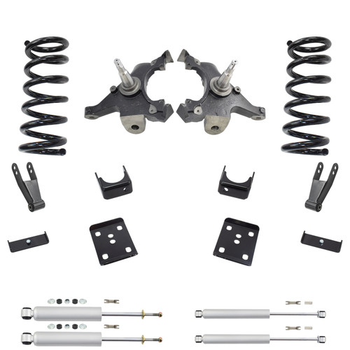 Trekline 5/7–8 Spindle + Coil Drop Kit — Tahoe 95-99 / Yukon 95-97 2-Door 2WD V8 + Shocks