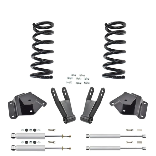 Trekline 1/3–4 Drop coils Drop Kit — 95-99 Tahoe Yukon 4-Door 2WD V8 + Shocks