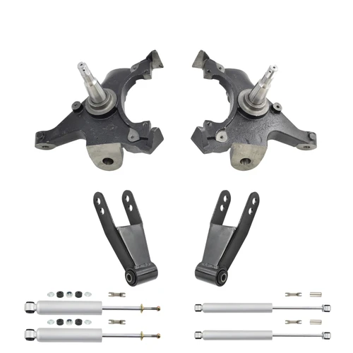 Trekline 2/1–2 Drop spindles Drop Kit — 95-99 Tahoe Yukon 4-Door 2WD V8 + Shocks