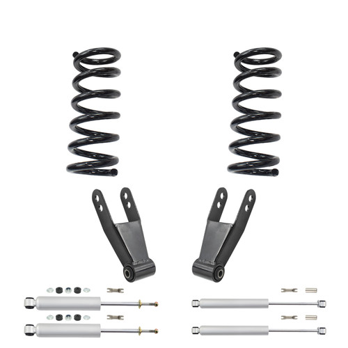 Trekline 2/1–2 Drop coils Drop Kit — 95-99 Tahoe Yukon 4-Door 2WD V8 + Shocks