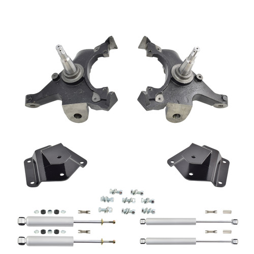 Trekline 2/2 Drop spindles Drop Kit — 95-99 Tahoe Yukon 4-Door 2WD V8 + Shocks