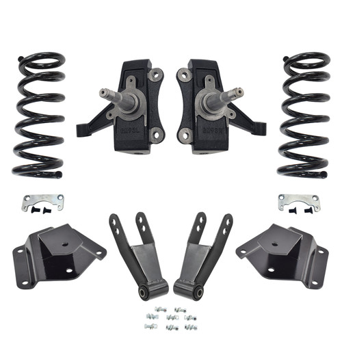 Trekline 3/3–4 Drop spindles and coils Drop Kit — 95-99 Tahoe Yukon 4-Door 2WD V8