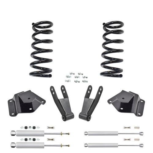Trekline 3/3–4 Drop coils Drop Kit — 95-99 Tahoe Yukon 4-Door 2WD V8 + Shocks