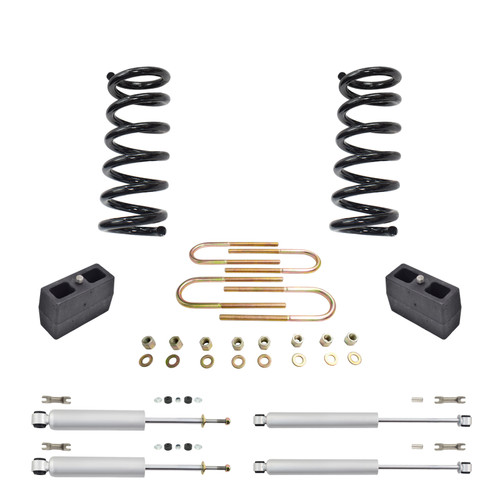 2/4 Coils Lowering Kit with Front and Rear Shocks for 1983–1988 Chevy Blazer GMC Jimmy 2WD I4