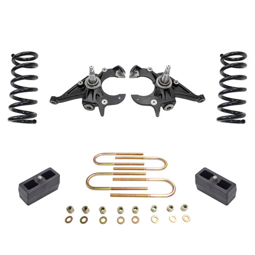 3/3 Spindles + coils Lowering Kit for 1983–1988 Chevy Blazer GMC Jimmy 2WD I4