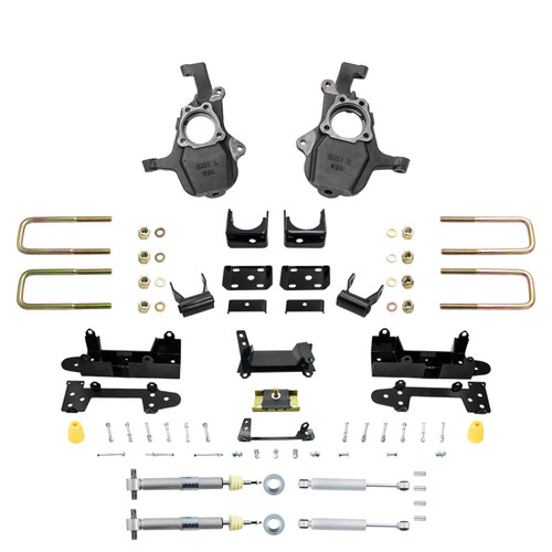 4-5/6 Lowering Kit for 2019-2026 Chevrolet Silverado / GMC Sierra 1500 2WD - Spindles + Adjustable S