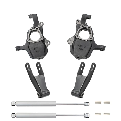 2/2 Lowering Kit for 2019-2026 Chevrolet Silverado / GMC Sierra 1500 2WD - Spindles with Rear Shocks