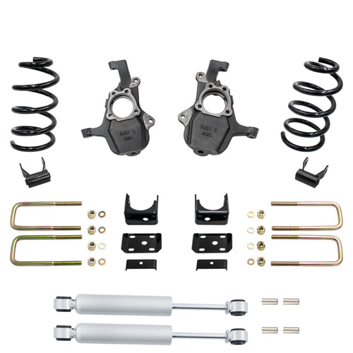 4/6 Lowering Kit for 2019-2026 Chevrolet Silverado / GMC Sierra 1500 2WD V8 - Spindles + Coils with