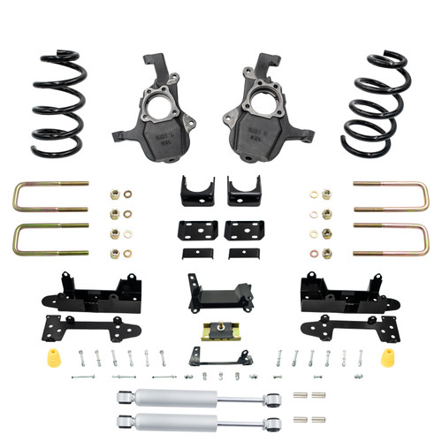 5/7 Lowering Kit for 2019-2026 Chevrolet Silverado / GMC Sierra 1500 2WD V8 - Spindles + Coils with