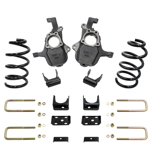 4/6 Lowering Kit for 2019-2026 Chevrolet Silverado / GMC Sierra 1500 4WD V8 - Spindles + Coils
