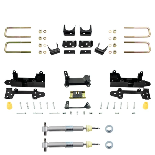3/6 Lowering Kit for 2019-2026 Chevrolet Silverado / GMC Sierra 1500 2WD - Adjustable Struts and Com