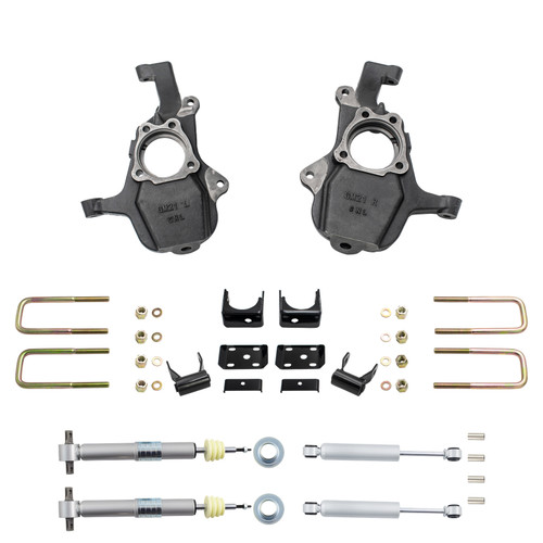 4-5/6 Lowering Kit for 2019-2026 Chevrolet Silverado / GMC Sierra 1500 2WD - Spindles + Adjustable S