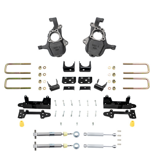 4-5/6 Lowering Kit for 2019-2026 Chevrolet Silverado / GMC Sierra 1500 2WD - Spindles + Adjustable S