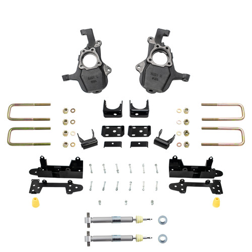 4-5/6 Lowering Kit for 2019-2026 Chevrolet Silverado / GMC Sierra 1500 4WD - Spindles + Adjustable S