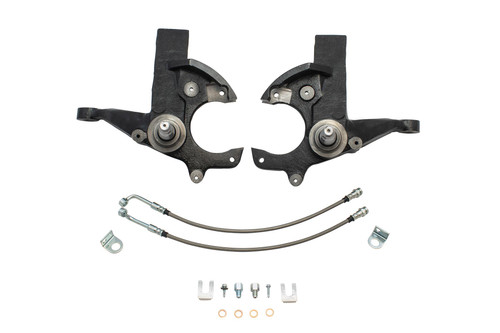 83 - 97 Chevy / GMC S10 Blazer, S15 Jimmy, + SUV (2WD) 3" Lift Spindles + Extended Brake Lines