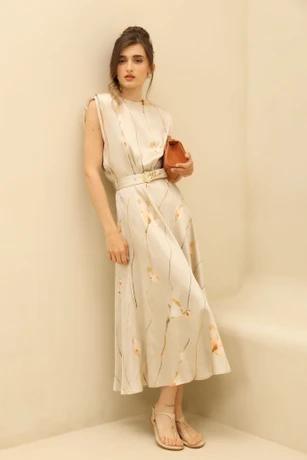 Midikleid mit Print 54317301-6