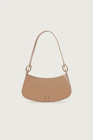 Cappuccino-farbene Ledertasche 3169213-6