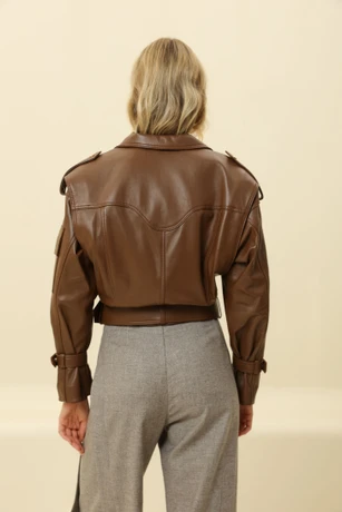 Braune Lederjacke 8111604-6