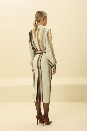 Gestreiftes Midikleid 54328301-6