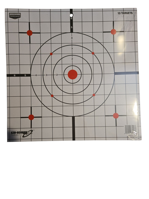 BIRCHWOOD CASEY EZE SCORER 12" SIGHT IN TARGETS 13 PACK