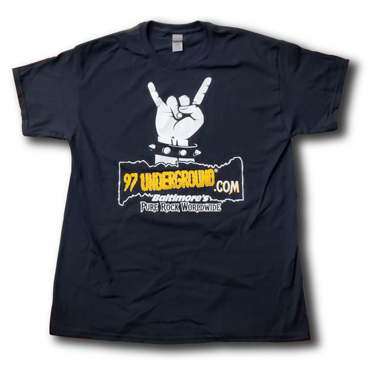 97 UNDERGROUND® BLACK TEE - HORN'S UP DESIGN - BALTIMORE'S PURE