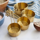 Gold Tone Measuring Cup Set Heavy Duty Durable