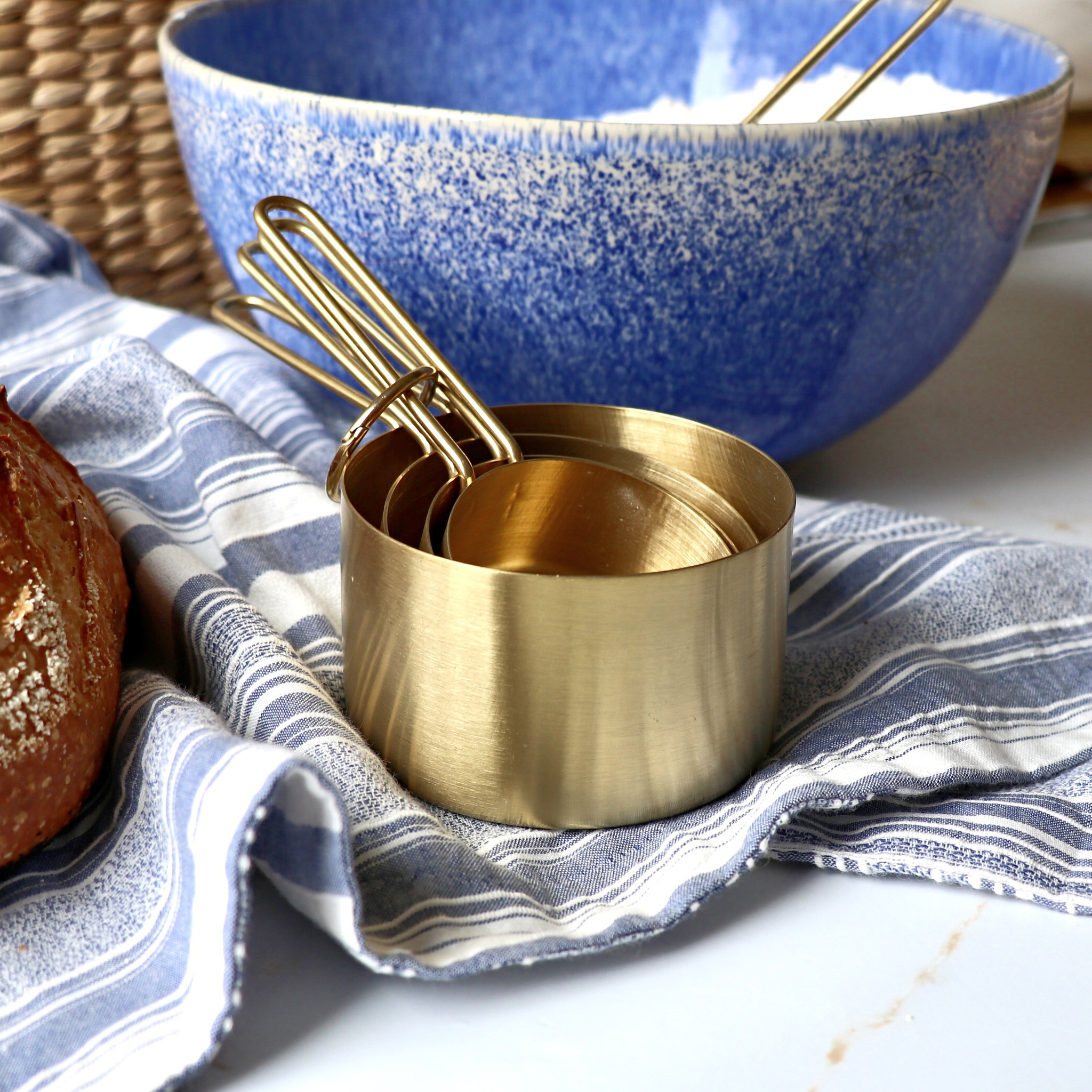 Hammered Copper Measuring Cup Set