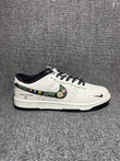 Nk SB Dunk Low Collaboration - Off White with black L'V Print