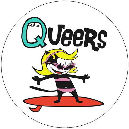 Queers sticker surfer girl