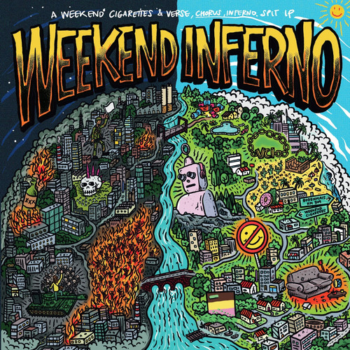 weekend inferno split lp I buy records weekend inferno split lp I buy records