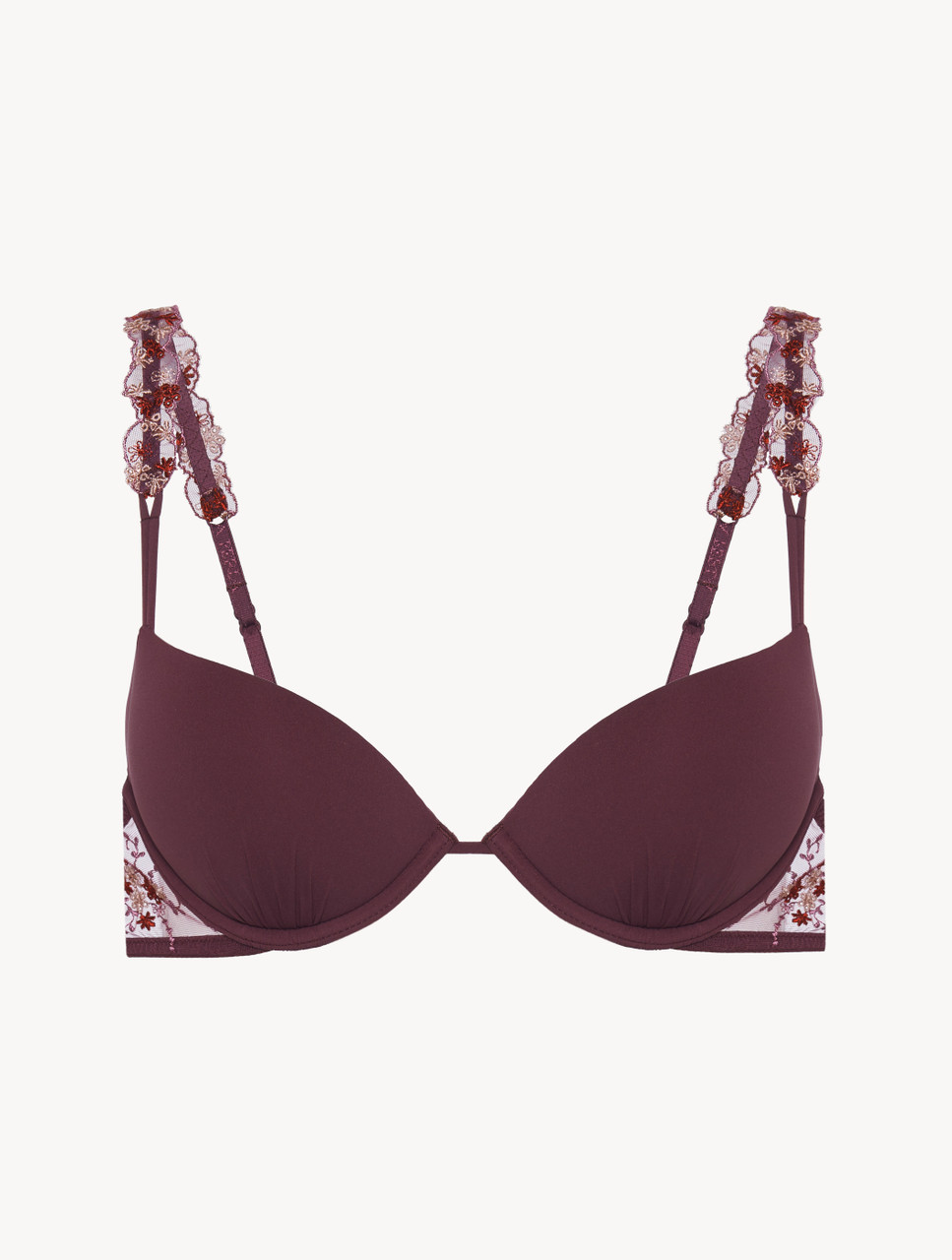 Burgundy push up bra Clearance