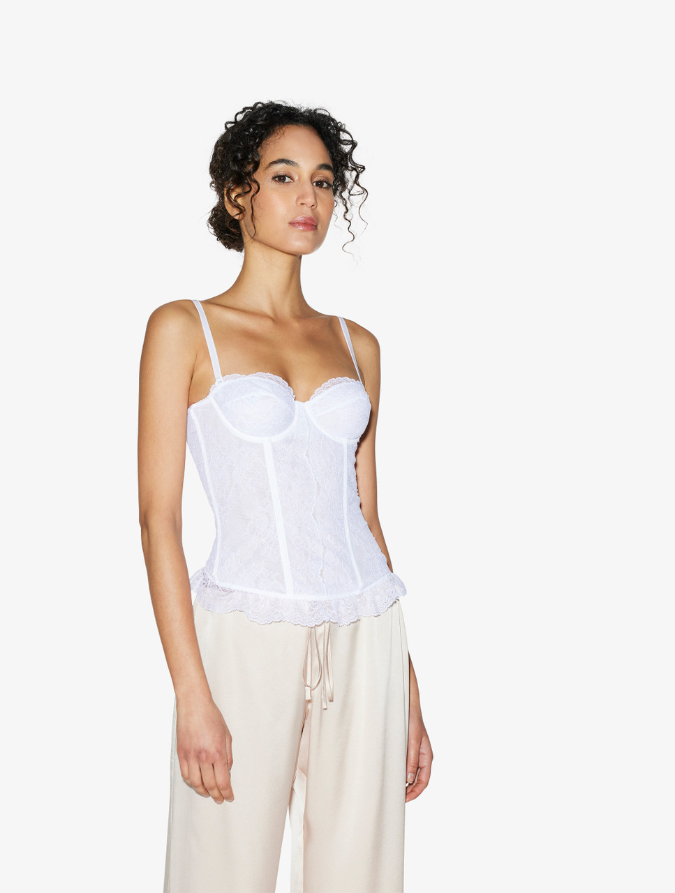 Long lace corset in White - ONLINE EXCLUSIVE - La Perla - Russia