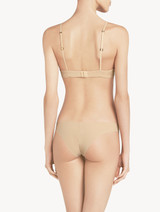 Latte-coloured underwired padded push-up bra_2