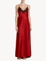 Red long nightgown with frastaglio_1