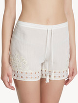 Shorts in off-white cotton_1