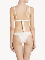 Underwired Bikini Top in off-white with ivory embroidery_2