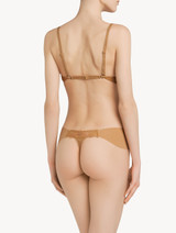 Nude Lycra thong with Chantilly lace_2