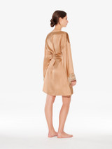 Bronze silk satin robe with frastaglio_2